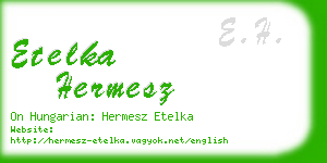 etelka hermesz business card